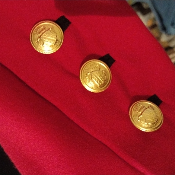 CHERRY 🍒 RED VINTAGE SZ 10 PETITE SOPHISTICATE LADIES SUIT JACKET - Picture 5 of 8